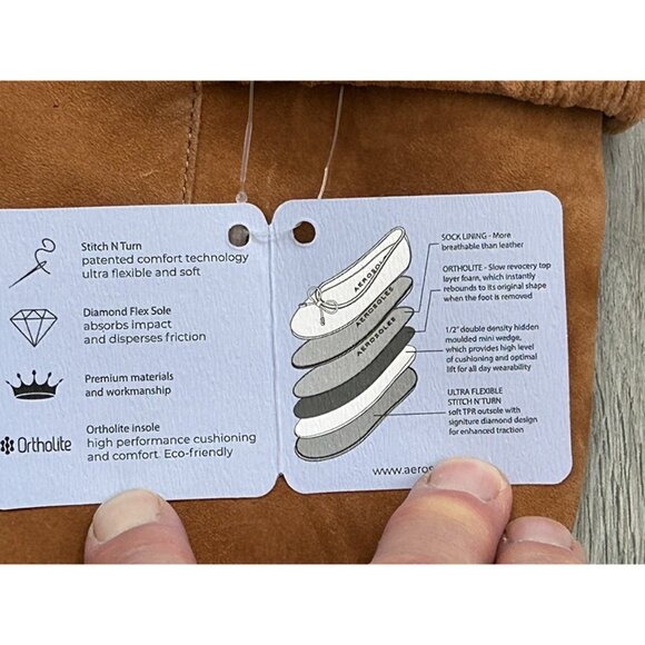 Aerosoles Womens Brown Suede High Block Heel Round Toe Liki Boots Size 9.5M - Picture 8 of 14